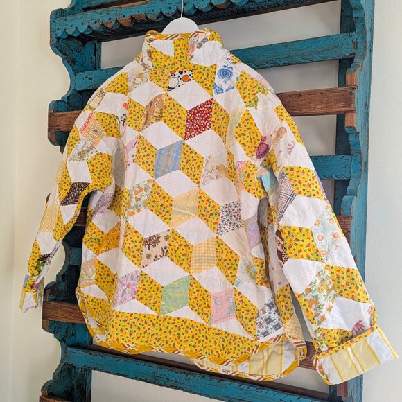 HANDMADE Vintage Vitamin D Quilt Jacket Sm/Med - Picture 7 of 8